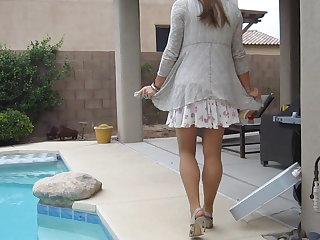 Outdoor Windy Upskirt Crossdresser