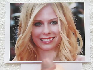 Masturbatie Cum on Avril Lavigne Tribute #8